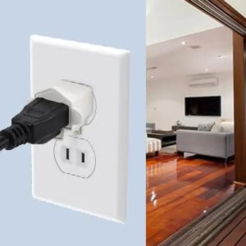 3 Prong to 2 Prong Polarized Grounding Adapter, Wall Outlet Converter  3-Prong Adapter Fireproof Material 392℉ Resistant Heavy Duty for Household, Christmas Light, Indoor Use Only, 10 Pack