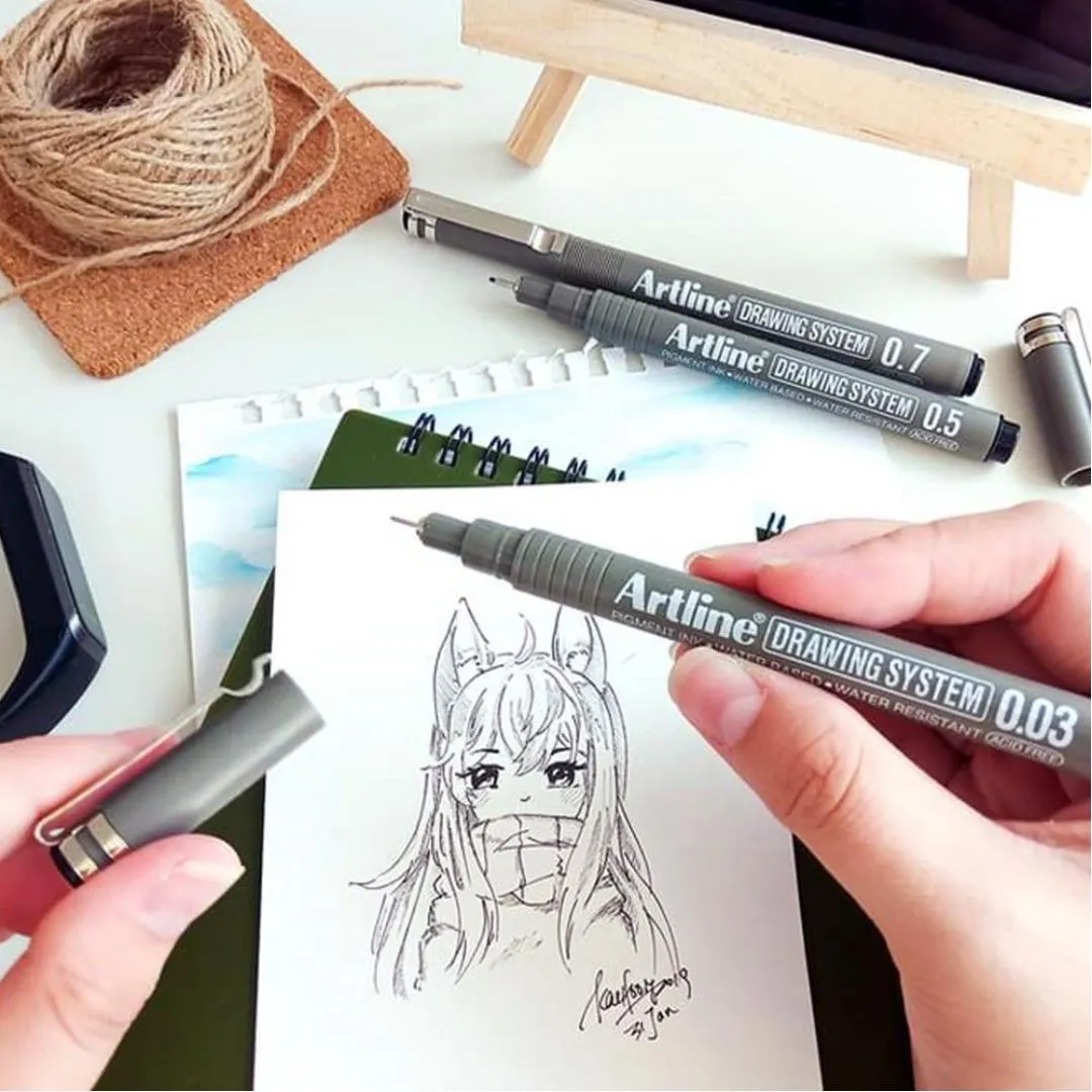 Artline Drawing System Technical Pens for Artistic Mastery ( Pack of 6 )