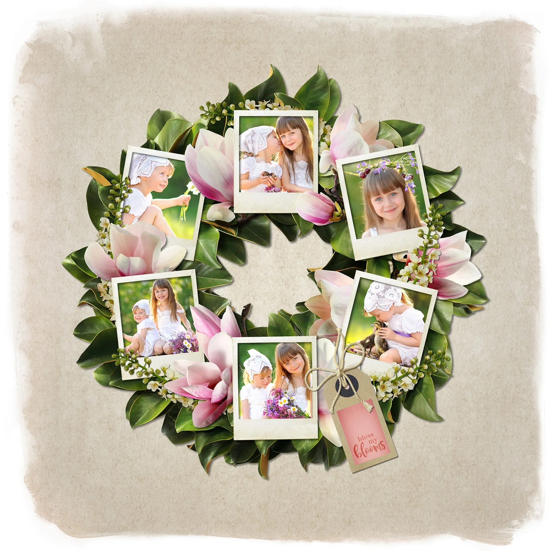 Colors of Spring Elements Digital Scrapbook Kit