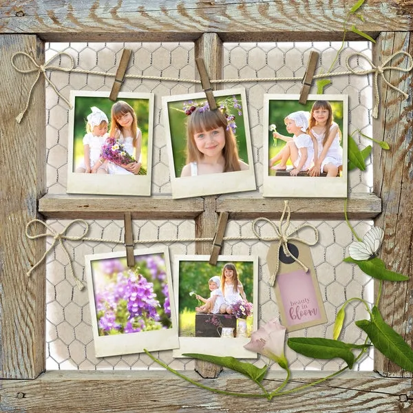 Colors of Spring Elements Digital Scrapbook Kit