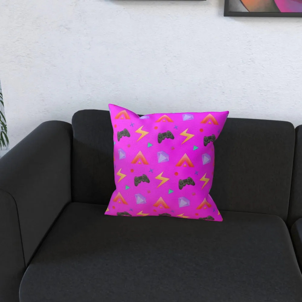 Cushion - Gamers Play Pink