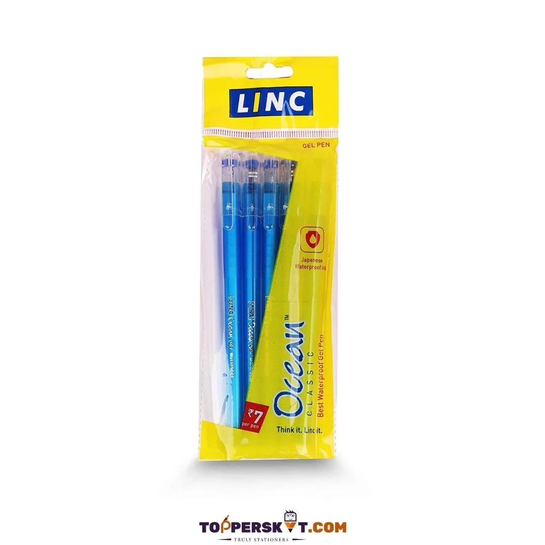 Linc Ocean Waterproof Gel Pen – Blue ( Pack of 1 )
