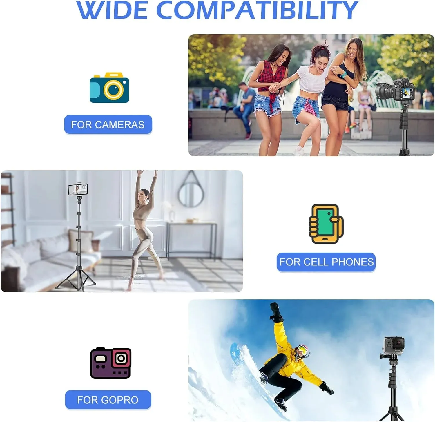 Phone Tripod & Selfie Stick Tripod Stand