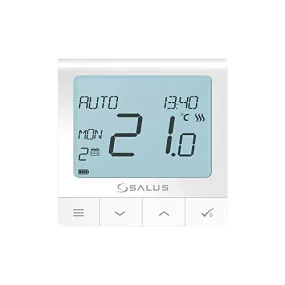Salus Quantum SQ610RF, Wireless Room Thermostat Control for Underfloor Heating, Smart Home, White, 86 mm x 86 mm x 11 mm