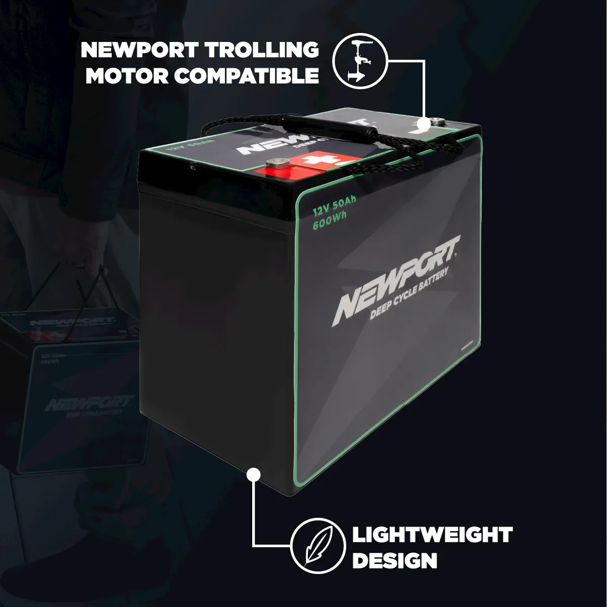 X Series Trolling Motor Bundle - X Series   12V 50Ah   Smart Battery Box